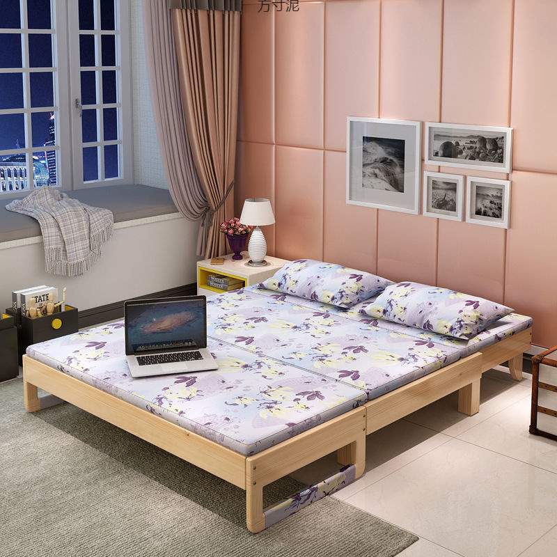 实木沙发床可折叠两用床多功能客厅书房阳台1.2小户型1.5双人1.8