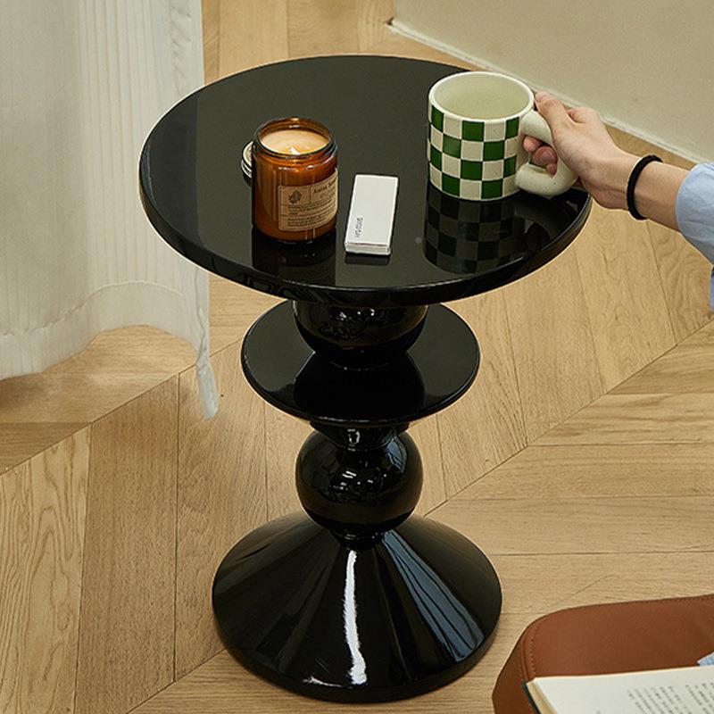 意式极简客几厅小茶几复古角现代小SDK简约圆形型创意阳台家用户