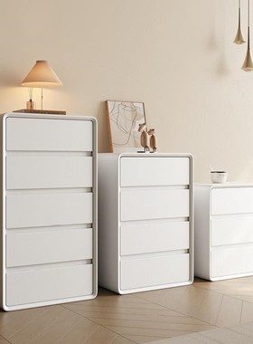 纯白色奶油风二三四五斗柜客厅抽屉柜储物柜卧室简约现代收纳柜子