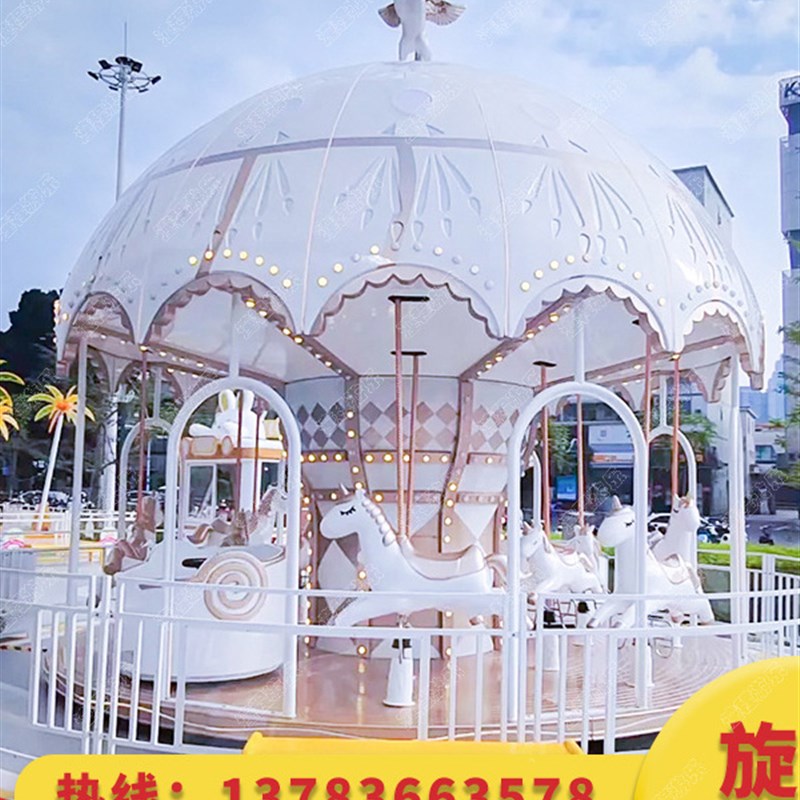 定制六座旋转木马,商场公园,景区,游乐场广场摊位,大小豪华旋转木