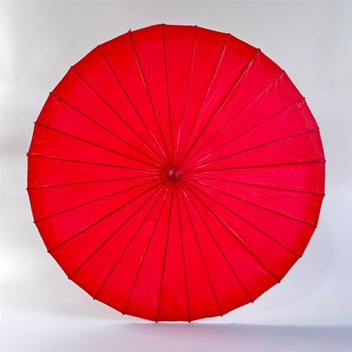 纯红色婚礼油纸伞传统手工制作防雨防晒经久耐用桐油伞古典装饰伞