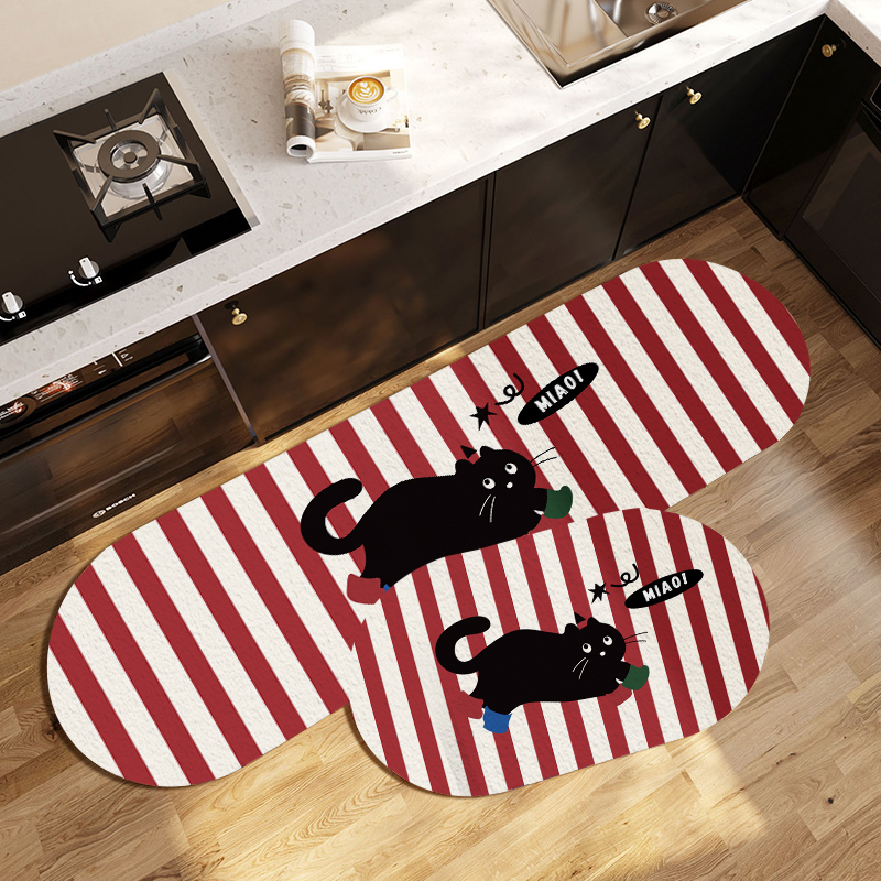 厨房脚垫防滑吸水防油免洗矽藻泥吸油地垫门口耐脏免打理地毯
