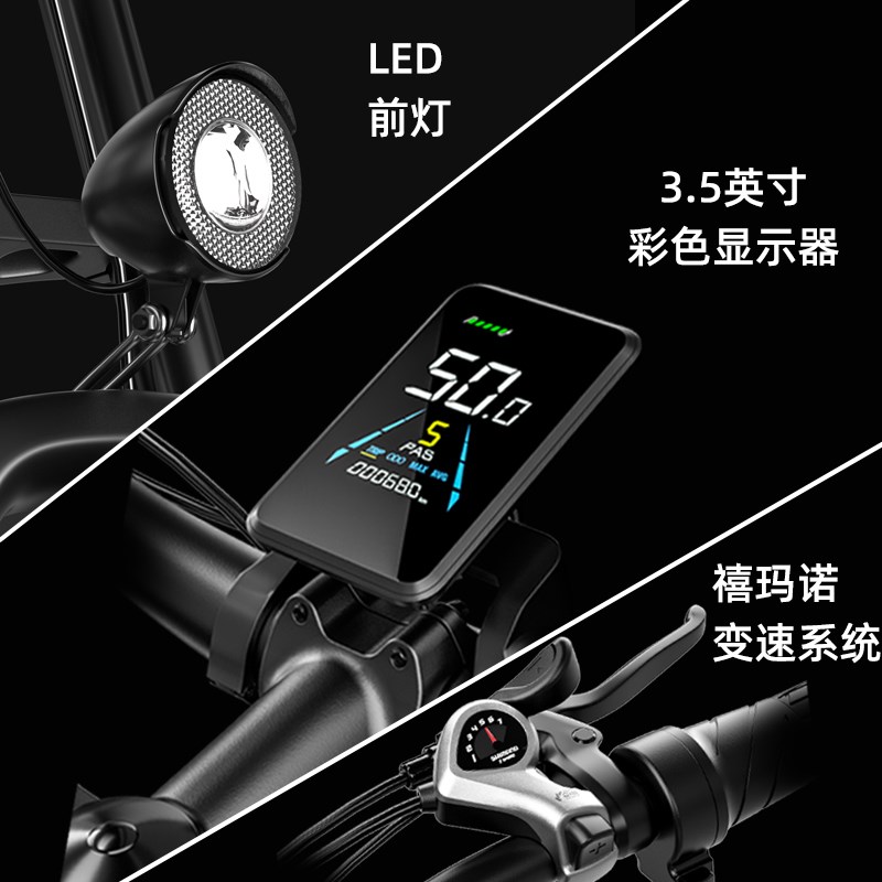 S600电动自行车助力车双驱越野锂电池48V沙滩山地车成人通勤代步