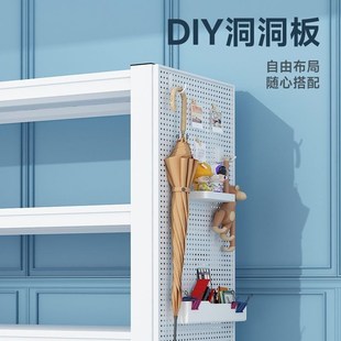 钢制置物架落地多j层厨房收纳架仓储E货架加厚储物架家用书架铁架