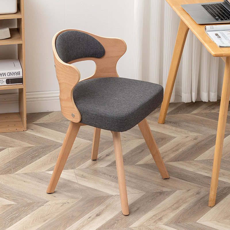 实木家用旋转电脑椅学生书桌椅简约小型写字椅靠背化妆梳妆餐椅子