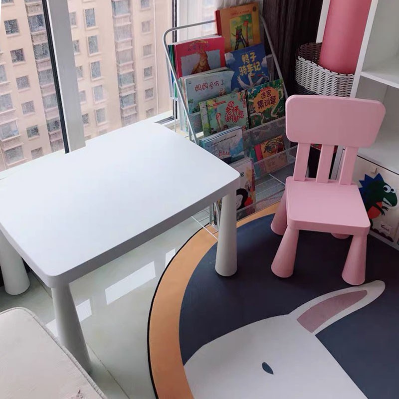幼儿园儿童桌椅套装宝宝学习书桌加厚简约可升降多功能塑料方桌椅