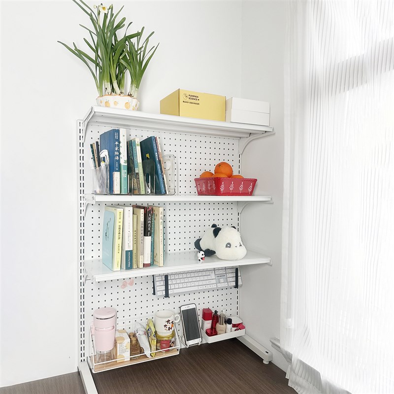 1米以下加固五金货架洞洞板板书桌学生书架台面收纳架桌面置物架