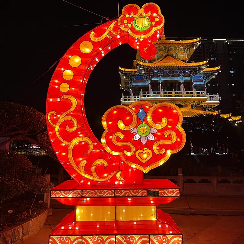 户外亮化灯光节造型灯自贡非遗蛇年新年彩灯大型节日花灯定制