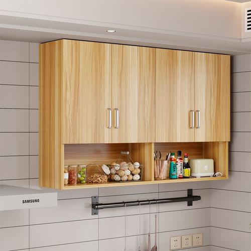 实木厨房吊柜墙壁柜橱柜卫生间浴室定制顶柜墙上置物柜阳台储物柜