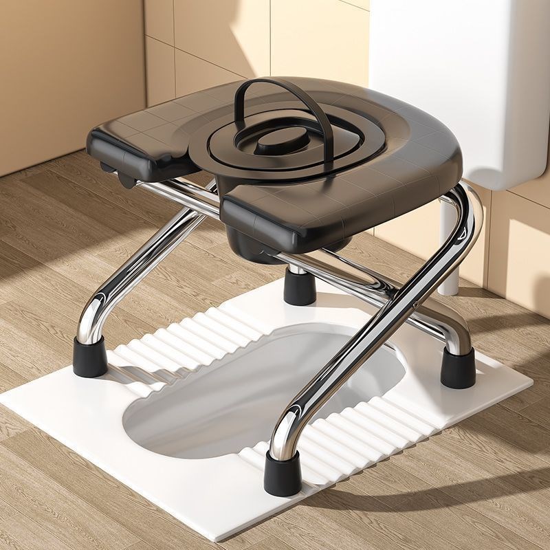 特粗特厚不锈钢卫生间蹲厕神器凳子可折叠坐便椅老人孕妇坐便器