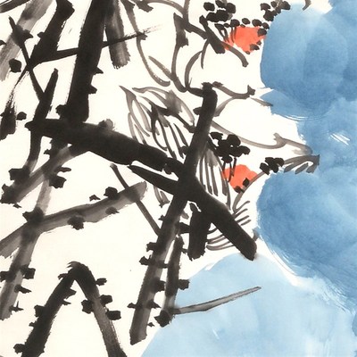 名画家崔如琢纯手绘装饰画国画水墨画植物花卉画客厅画