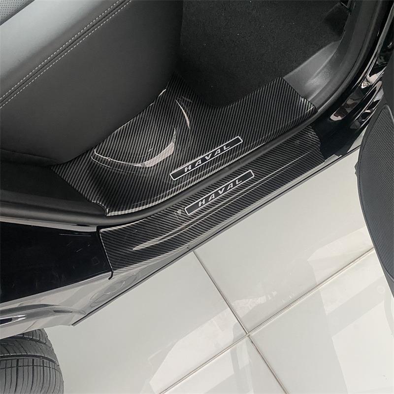 哈佛大狗二代新能源改装专用碳纤维迎宾踏板门槛后护板内门槛条