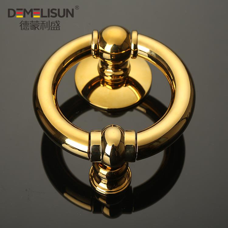 丽旺五金意大利风格装甲门铜门欧式敲门器金色青铜色敲门环