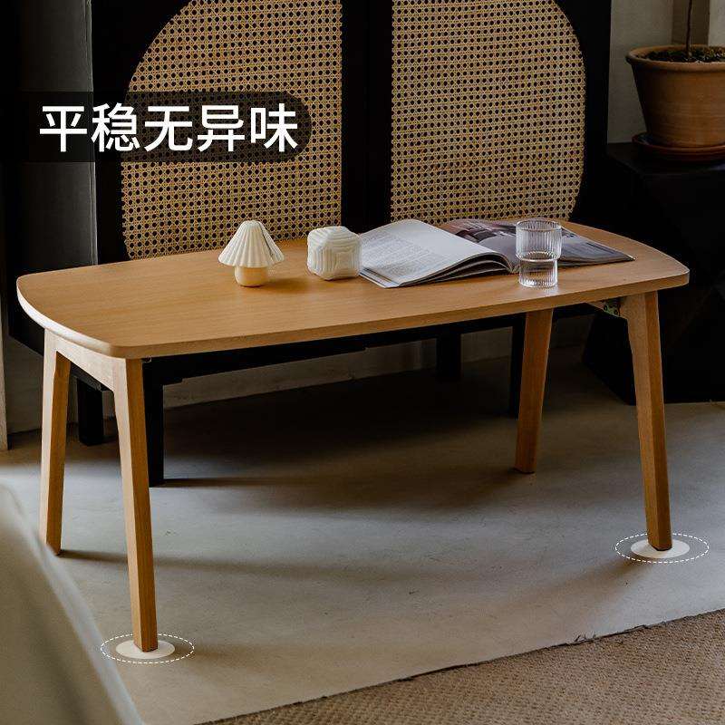 可折叠茶几实木餐桌两用小户型矮桌客厅家用简约实木简易日式木桌