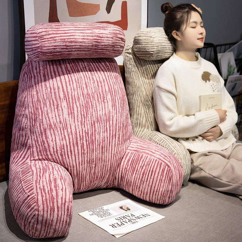 灯芯绒加高腰靠床头靠枕大靠背办公室椅子靠垫沙发单人背垫
