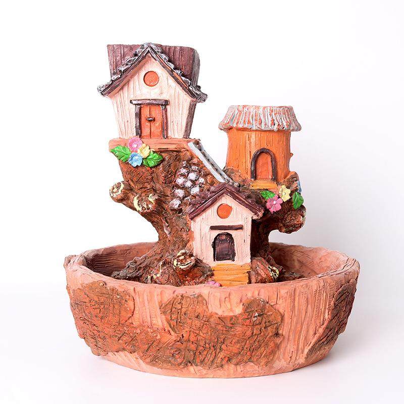 创意假山小房子空中田园花盆树脂多肉花盆造景盆植物绿植招财猫盆,3C数码配件,USB灯,淘宝优惠券,粉丝福利购,淘宝优惠卷