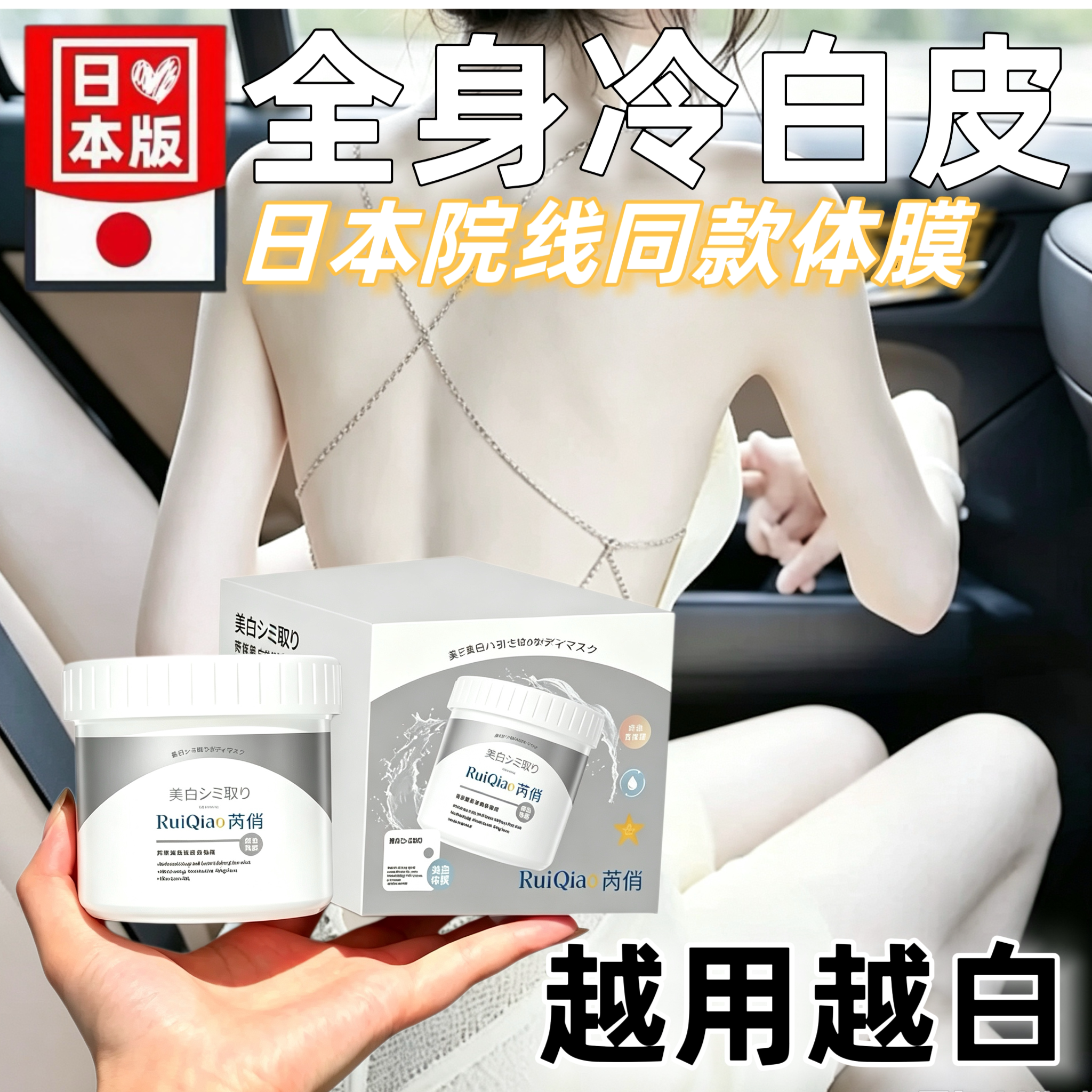 美白体膜烟酰胺全身院线嫩肤身体乳保湿滋润涂抹式面膜去黄提亮