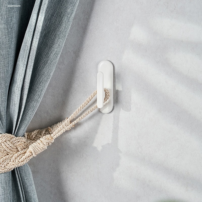 窗帘固定器免打孔扣环浴帘墙勾捆绑带挂钩门帘束带收纳收拢卡扣夹,居家布艺,挂钩/挂球,淘宝优惠券,粉丝福利购,淘宝优惠卷