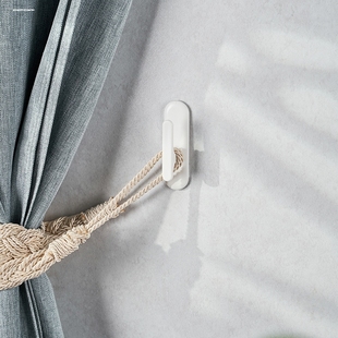 窗帘固定器免打孔扣环浴帘墙勾捆绑带挂钩门帘束带收纳收拢卡扣夹