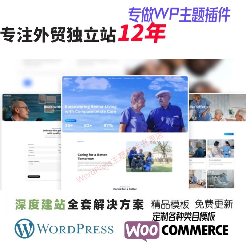 Grandcare - 住宅护理 Elementor 模板WordPress 主题WP网站模板