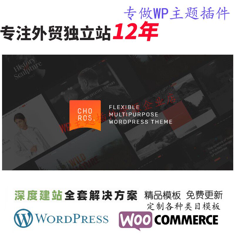 Choros-响应式多用途WordPress主题跨境外贸公司展示网站模板