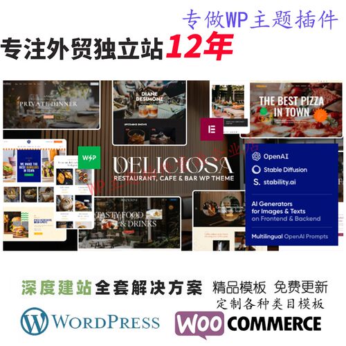 Deliciosa–餐厅和咖啡厅WordPress主题餐饮行业展示网站模板