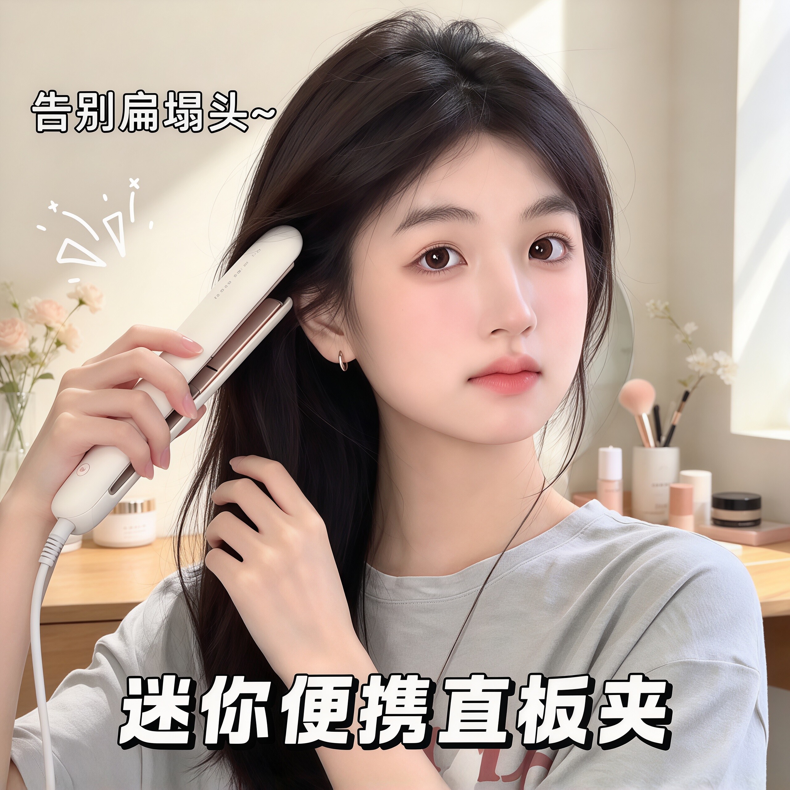 迷你便携直卷两用液晶恒温夹板