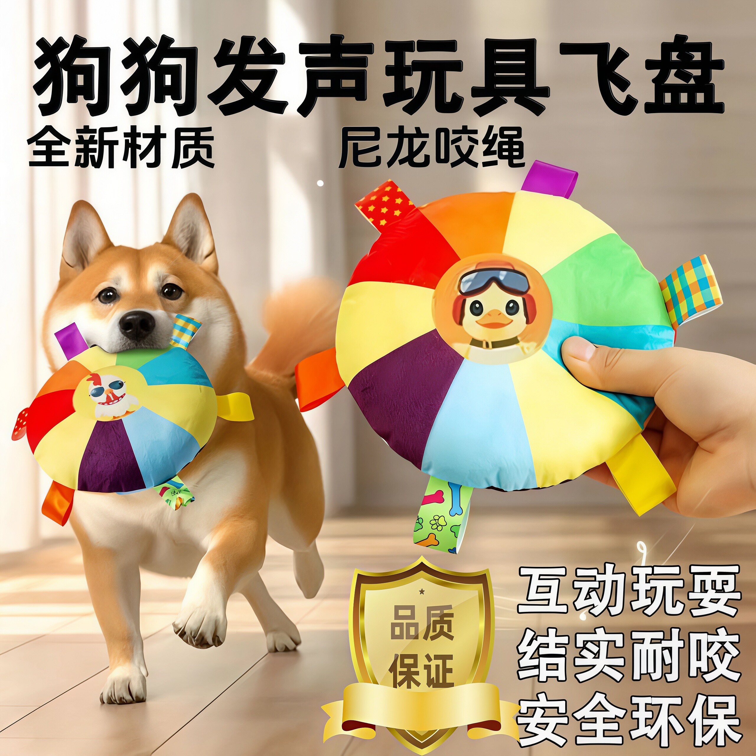 狗狗飞盘铃铛训狗专用边牧用品训犬宠物飞碟训练户外玩具小狗狗用