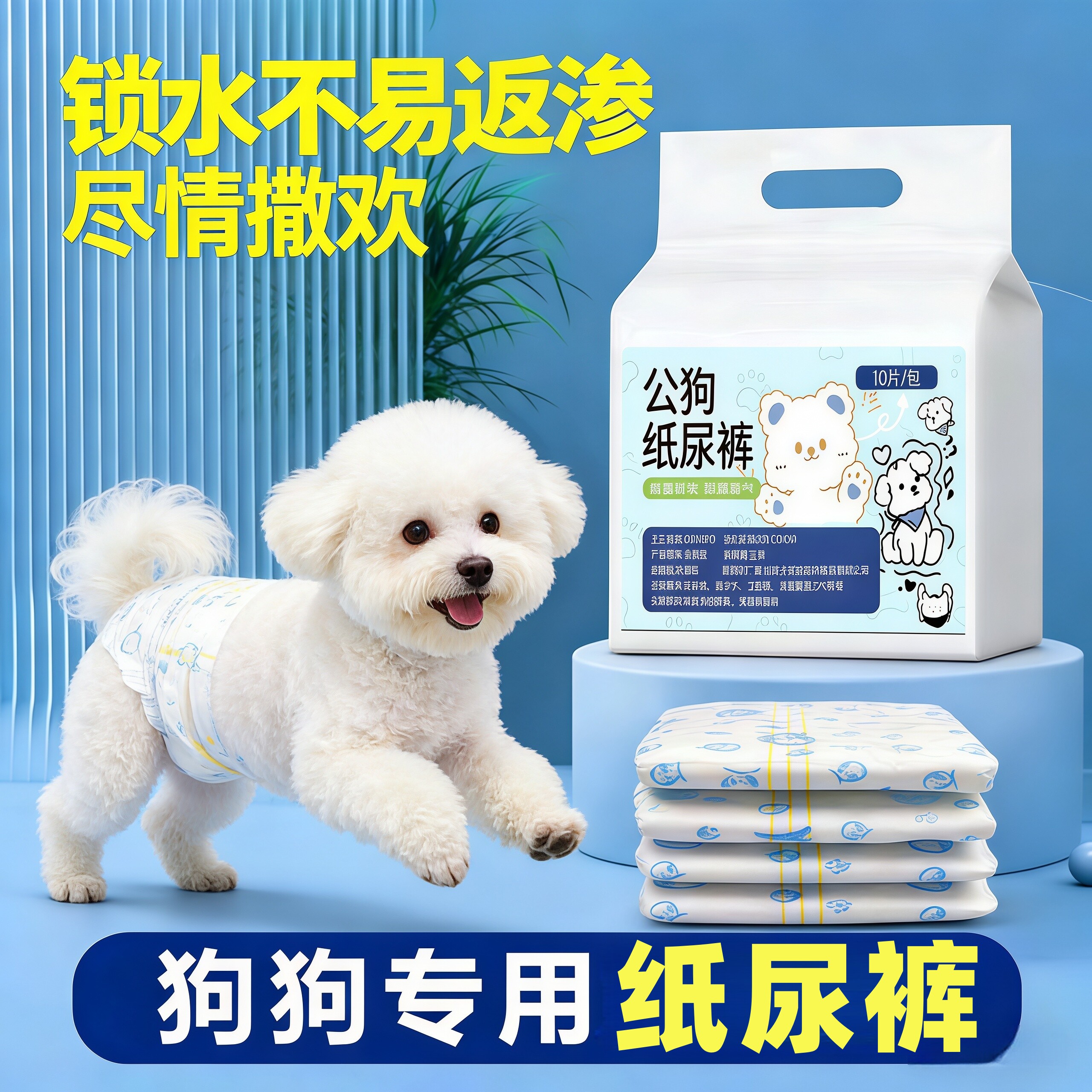 公狗生理期防漏透气纸尿裤