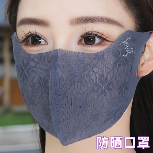 蕾丝时尚防晒口罩女高颜值护眼角