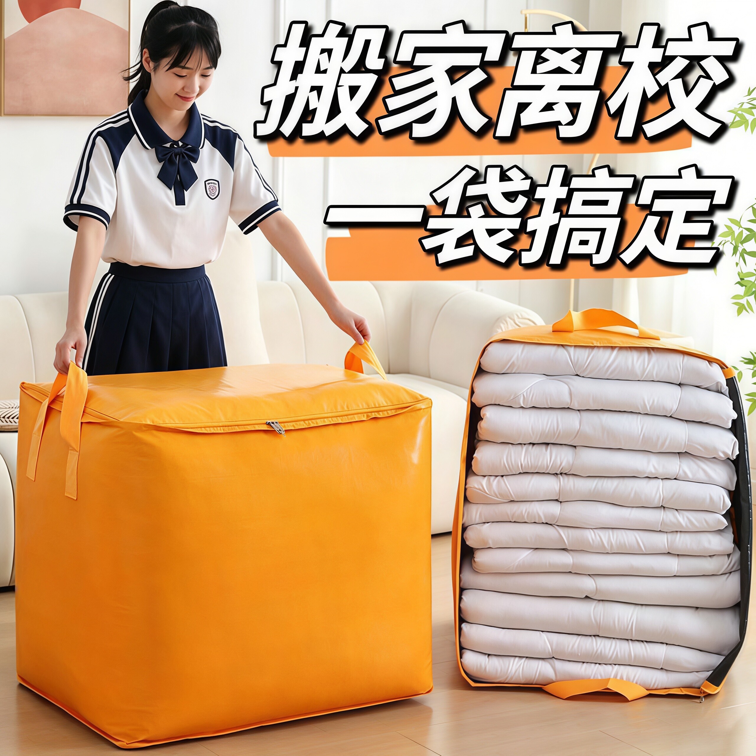 大容量搬家打包袋学被子衣服收纳图片