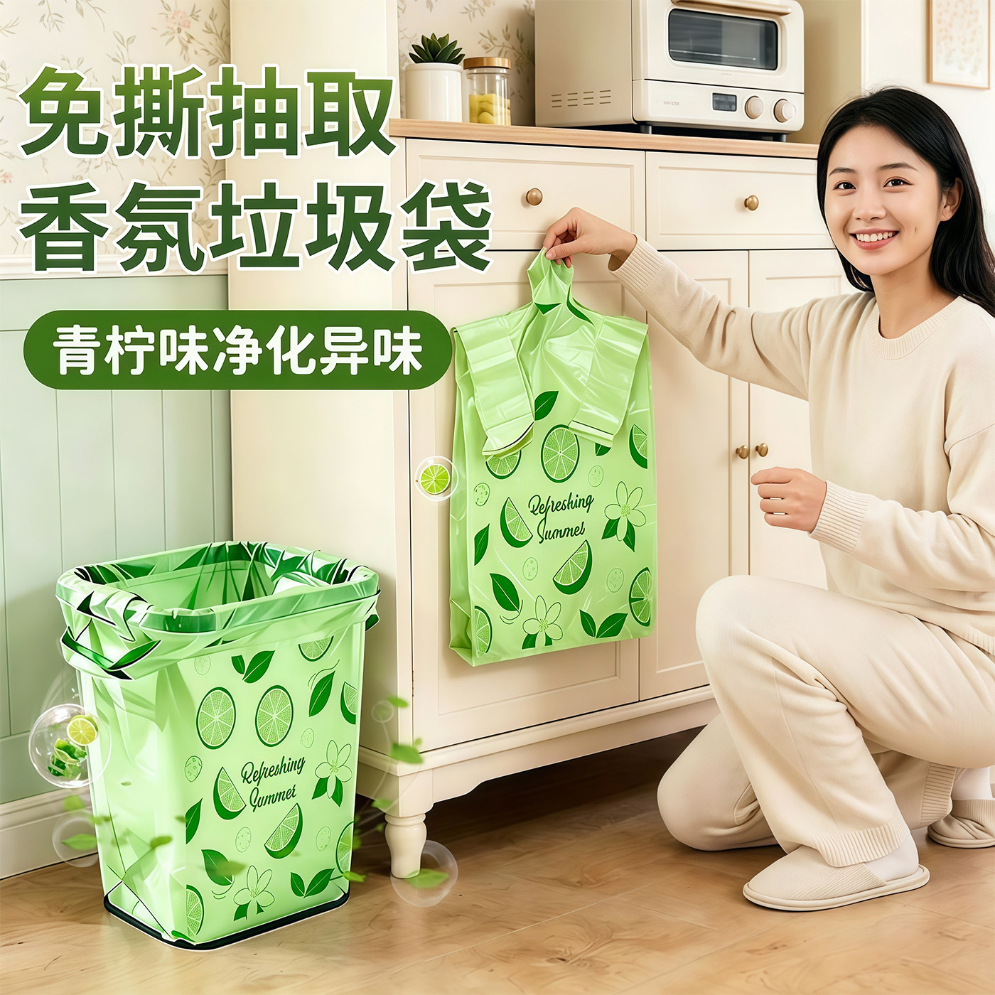 垃圾袋家用加厚手提式抽绳卫生间
