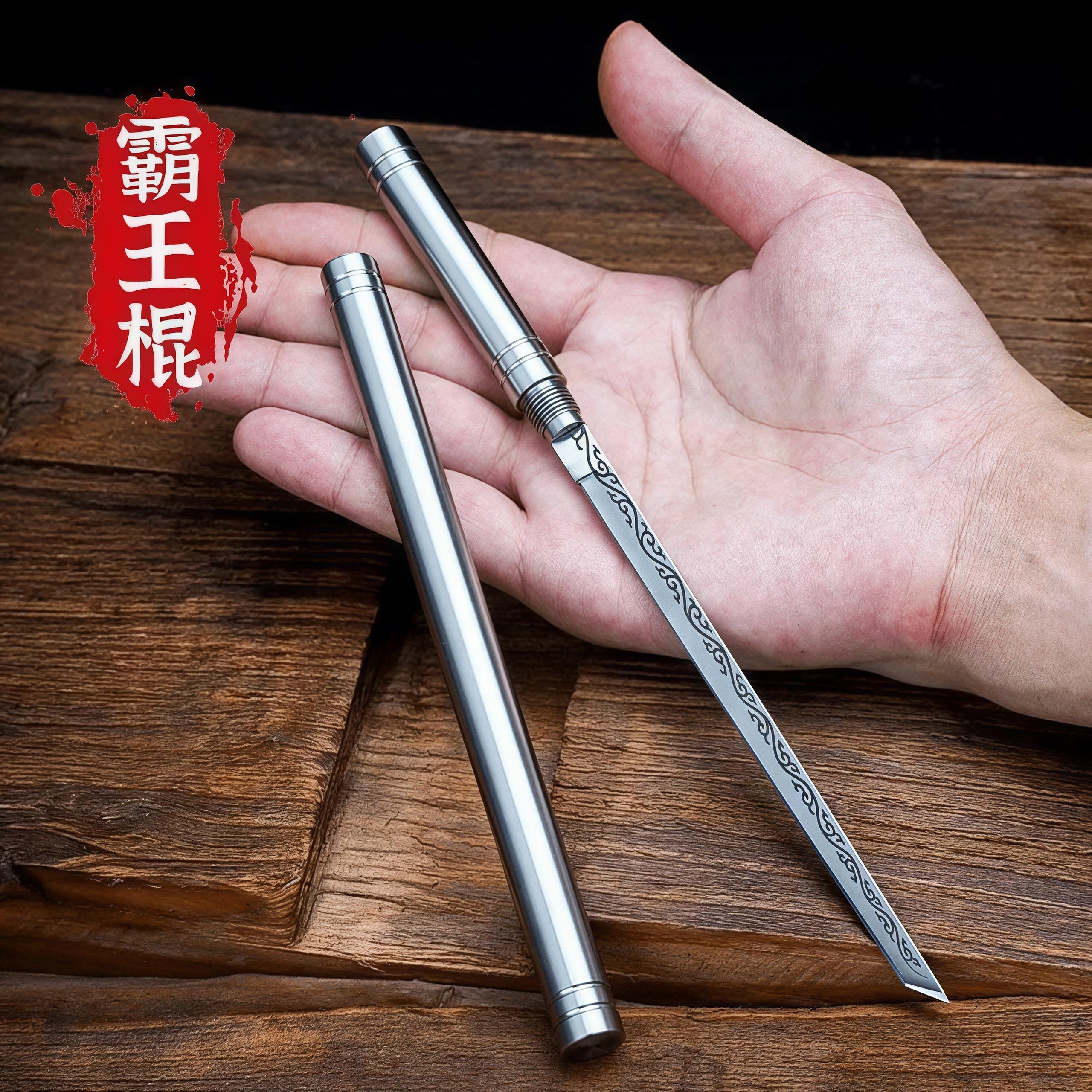 全钢霸王棍锋利便携水果刀