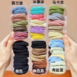 多巴胺头绳女高颜值橡皮筋扎高马尾发绳高弹力耐用发圈不伤发皮套