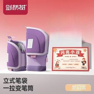 剑桥树立式笔袋女小学生可伸缩二合一笔筒男大容量儿童铅笔文具盒