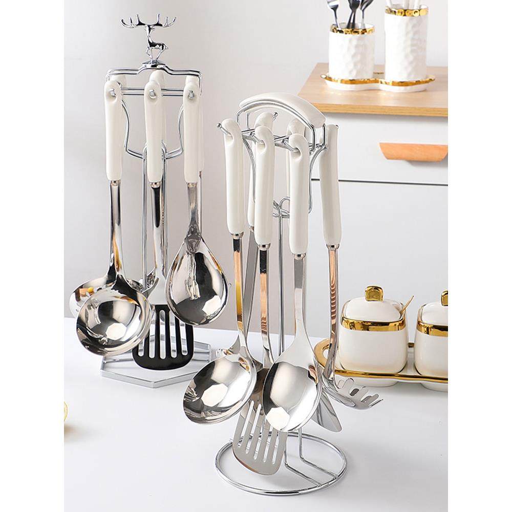 德国进口陶瓷防烫手柄，锅铲，烹饪勺，厨房用具，烹饪纯白色斯堪