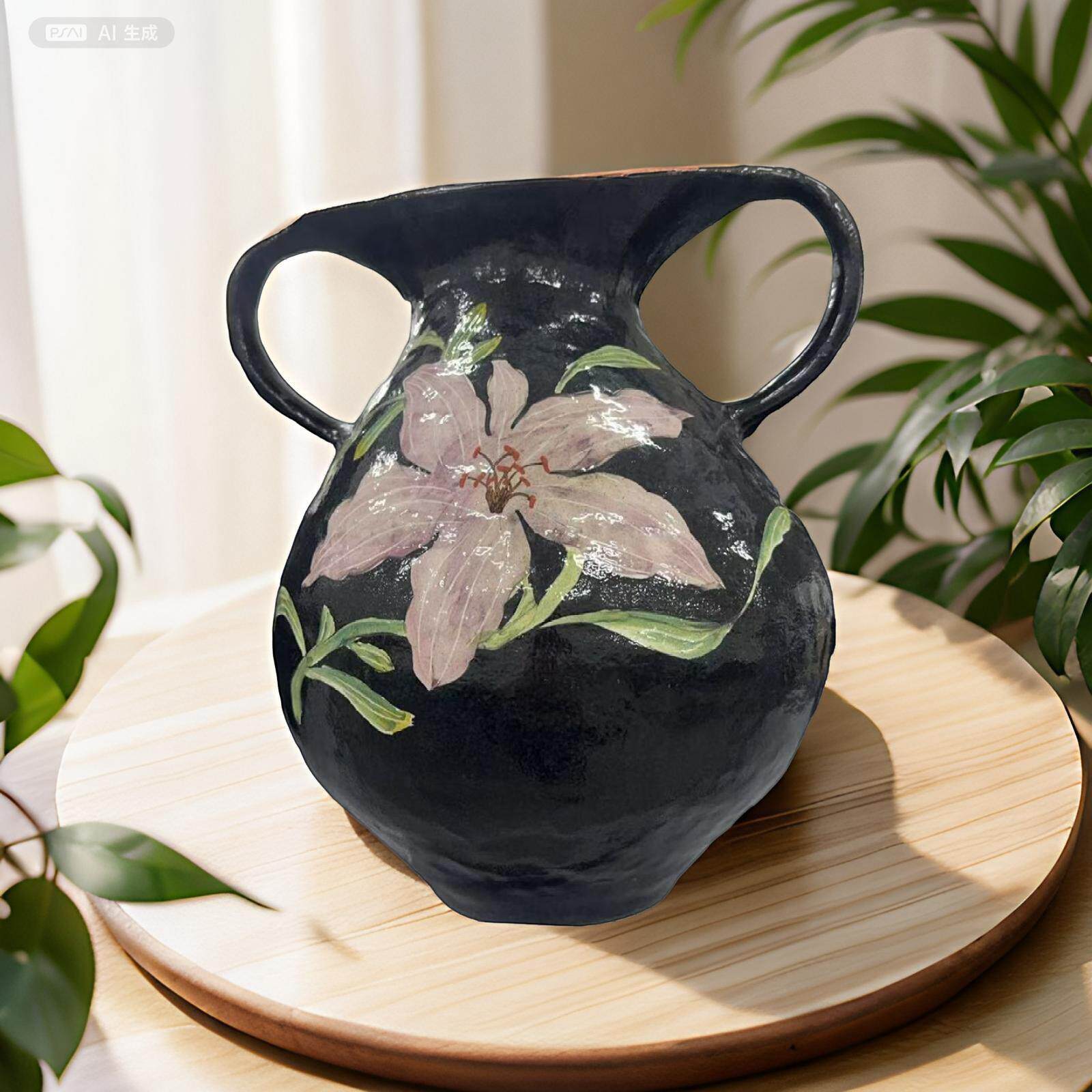 景德镇陶瓷小花瓶家居餐桌插花花器客厅花瓶摆件复古装饰陶罐民宿