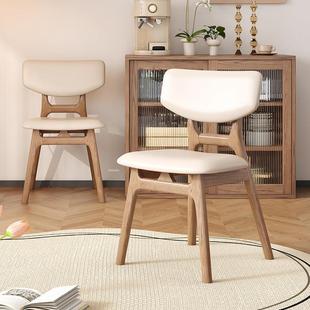 实木餐椅家用餐桌椅小户型软包长条凳子靠背椅原木吧椅长椅换鞋凳