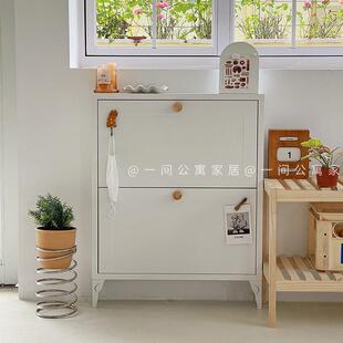 一间公寓家居ins极窄超薄翻斗鞋柜门口入户铁皮铁艺玄关柜收纳