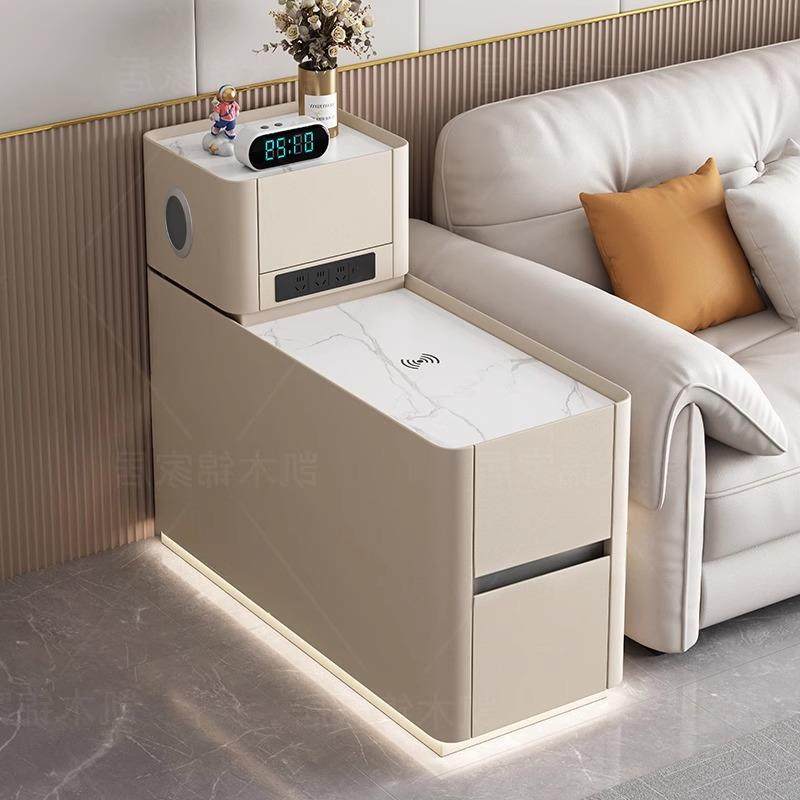 2025新款落地沙发边柜轻奢高级感实木小型夹缝简约现代边几侧边柜