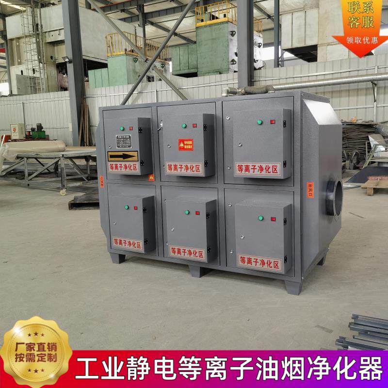 工业空气净化低温电浆 喷漆房车间净化静电除烟废气处理设备