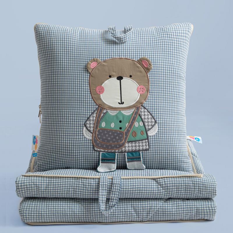 全棉抱枕被子两用加厚办公室折叠午睡枕头毯子二合一汽车靠枕车载