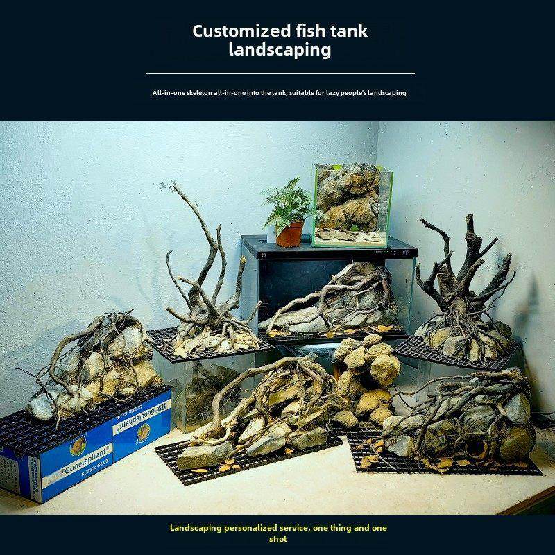鱼缸造景一体骨架原生缸南美缸溪流缸三湖缸造景套餐定制水族箱,宠物/宠物食品及用品,造景/装饰,淘宝优惠券,粉丝福利购,淘宝优惠卷