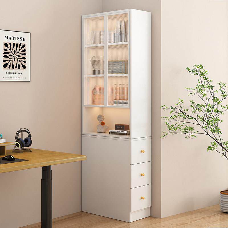 沙发边柜实木转角窄柜书柜侧边侧拉侧面抽拉柜夹缝柜收纳柜收纳柜