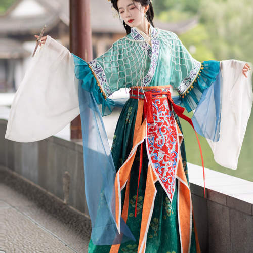 春夏魏晋风改良汉服神仙裙套装