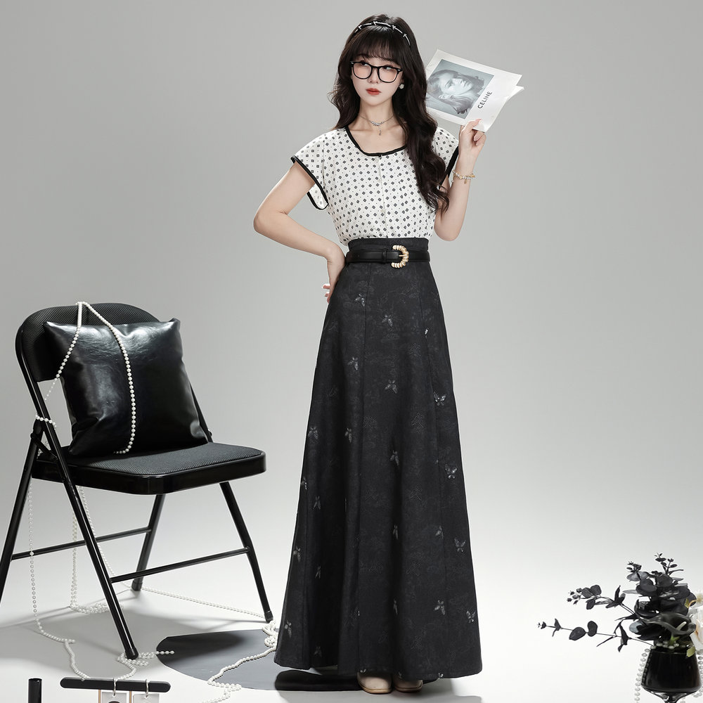 新款【逸云】原创汉服女唐制褙子圆领衫刺绣八破裙齐腰通勤日常款