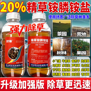 精草铵膦铵盐正品强效强力高浓度除草剂荒地果园杂草牛筋草烂根剂