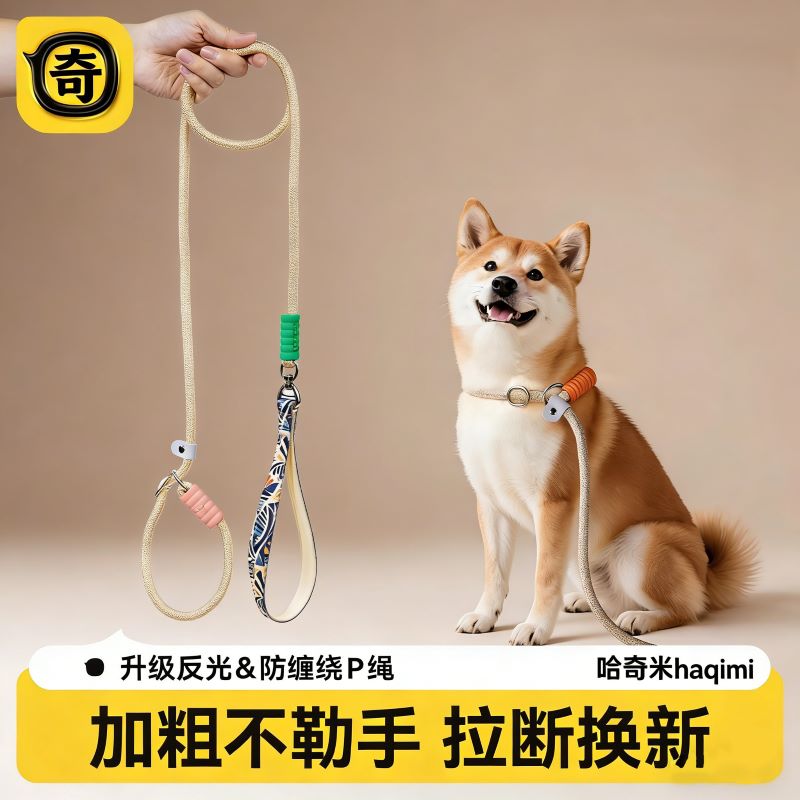 赛级P链P绳项圈防爆冲牵引绳