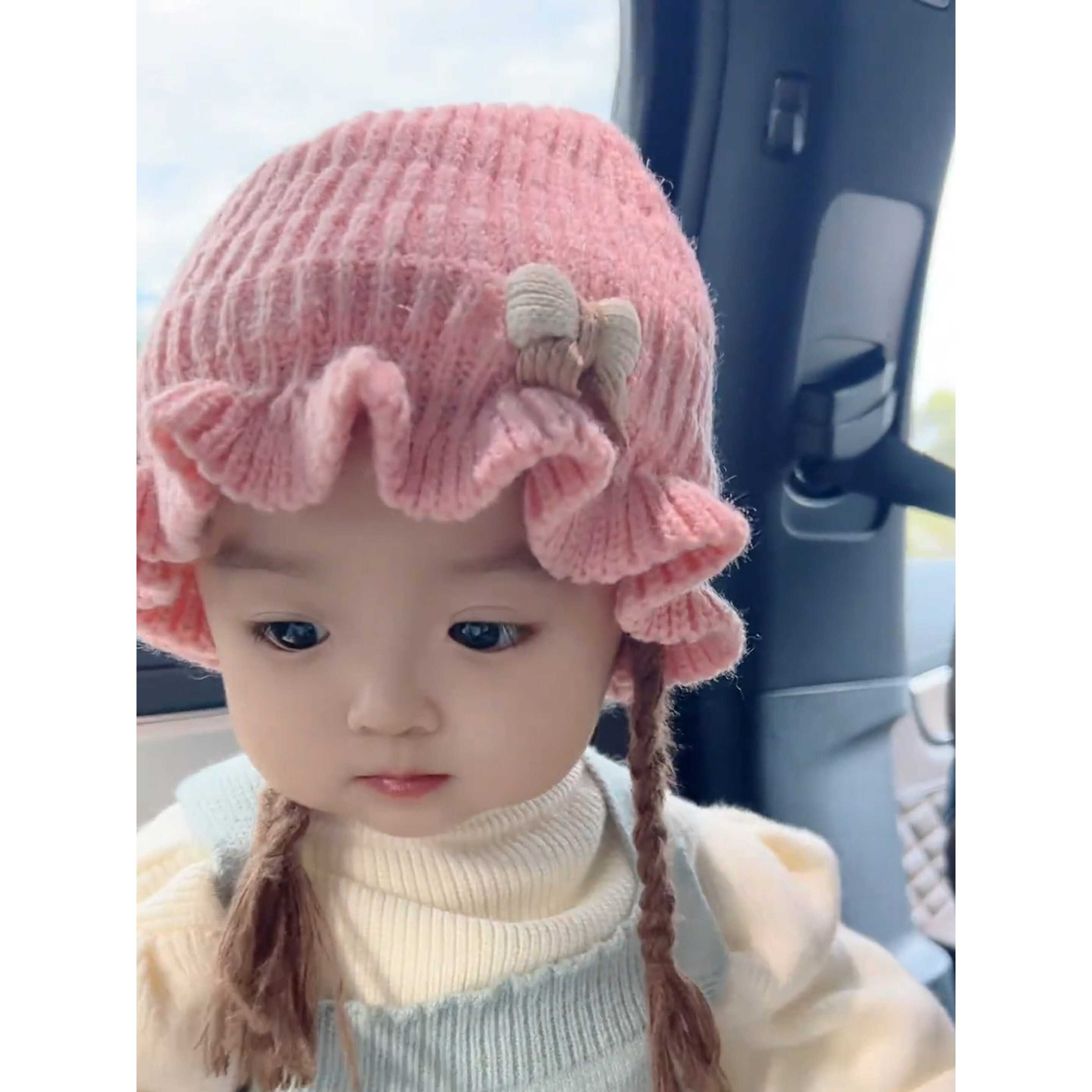女孩洋气时髦帽子秋冬小月龄婴儿