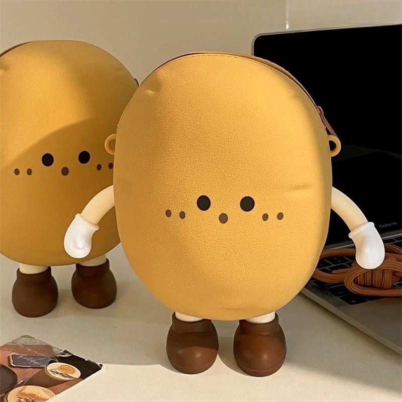 可爱土豆收纳包可爱卡通硅胶斜挎包女生休闲百搭创意呆萌零钱包